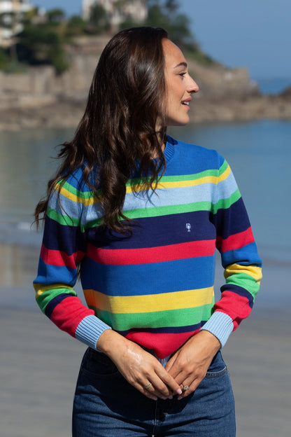 Pull en Coton Rayé « Iris » La 5ème Femme 