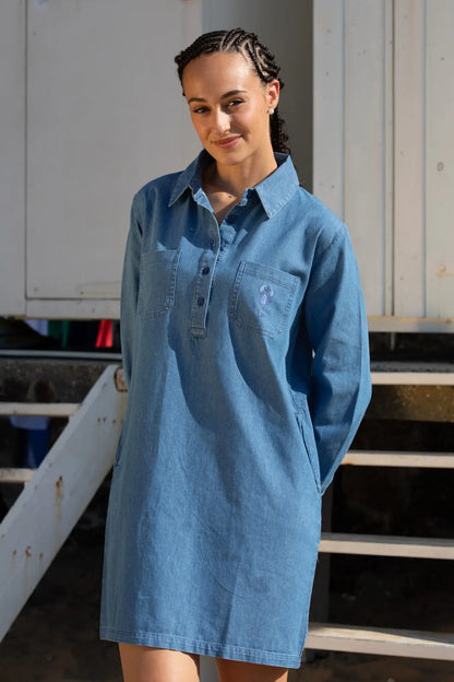 Robe Femme Bleu Jean en Coton "Fany" La 5ème Homme 