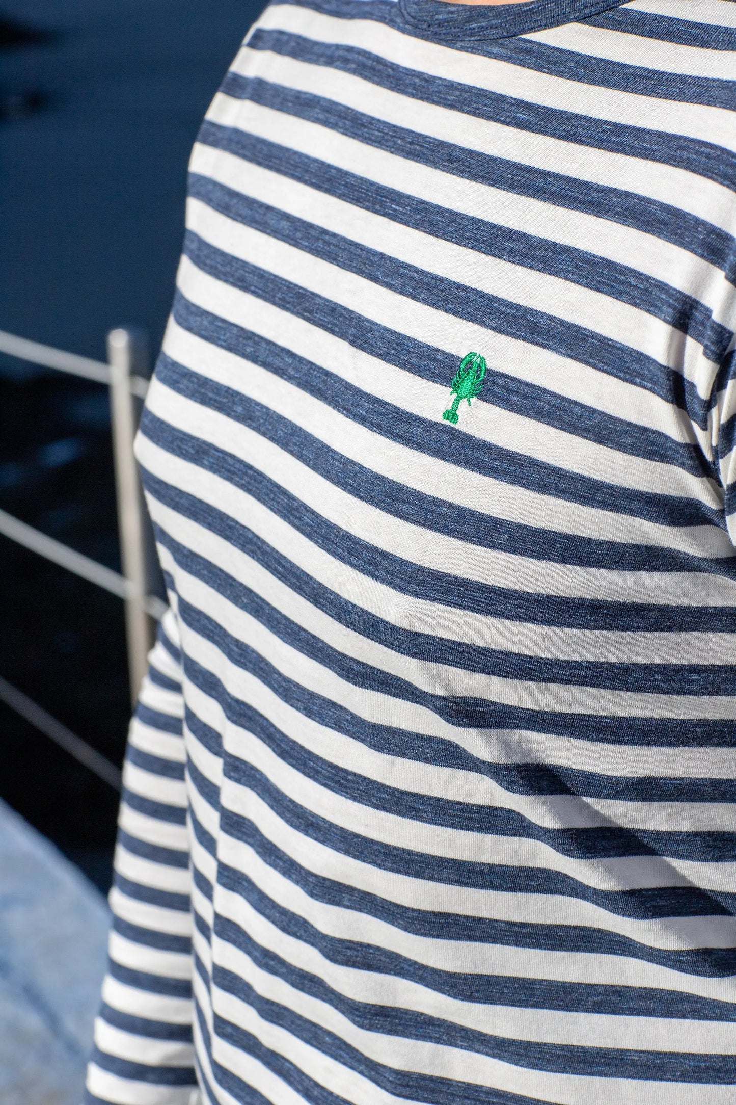 T-shirt marinière manches longues « Pornichet » La 5ème Homme 